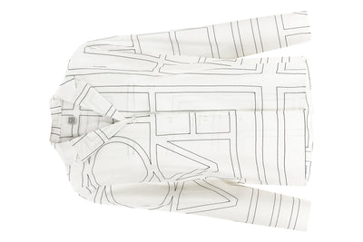 toteme shirt in lightweight semi-transparent voile embroidered