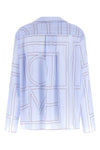 monogram embroidered cotton shirt