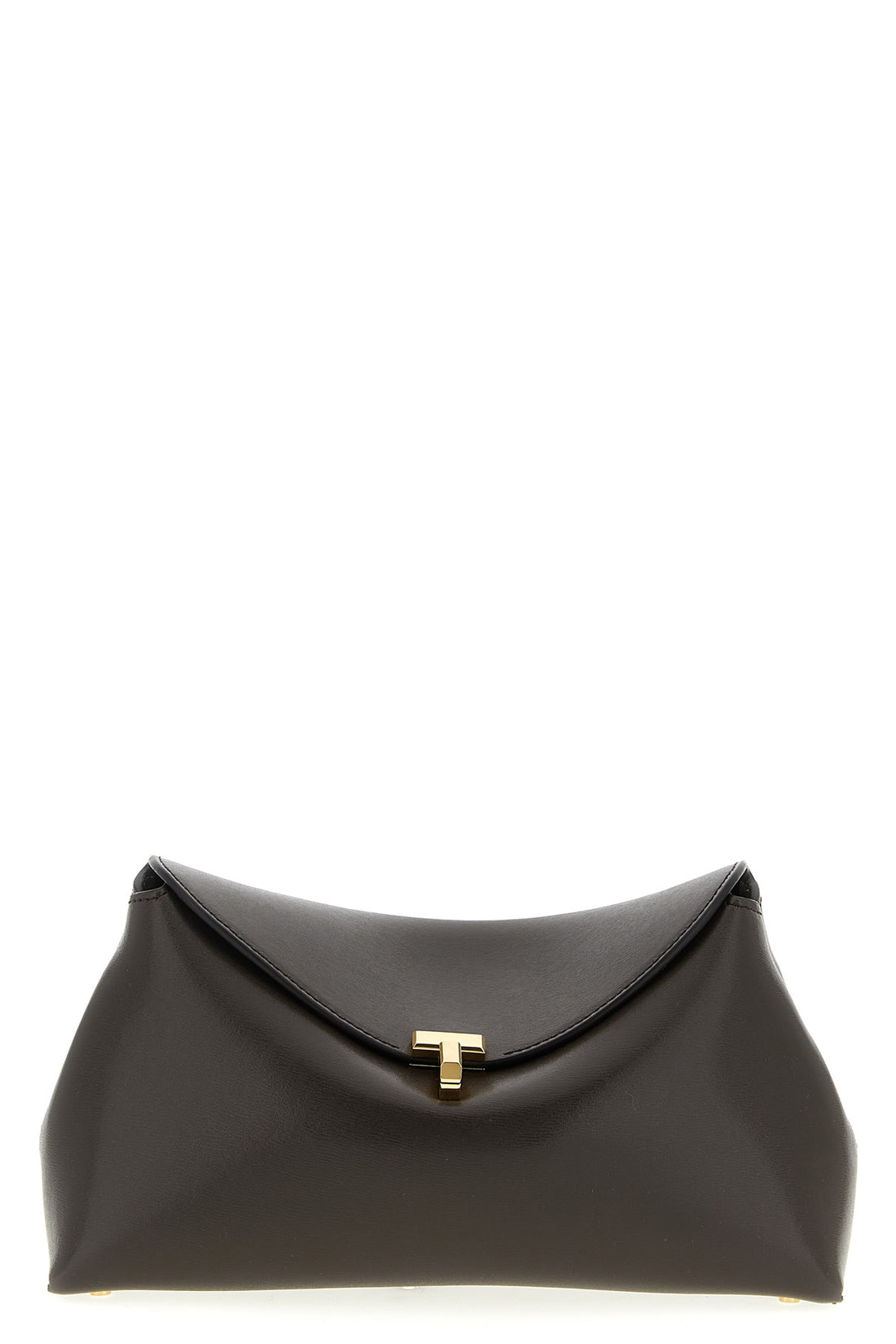 TOTEME OS t-lock leather clutch