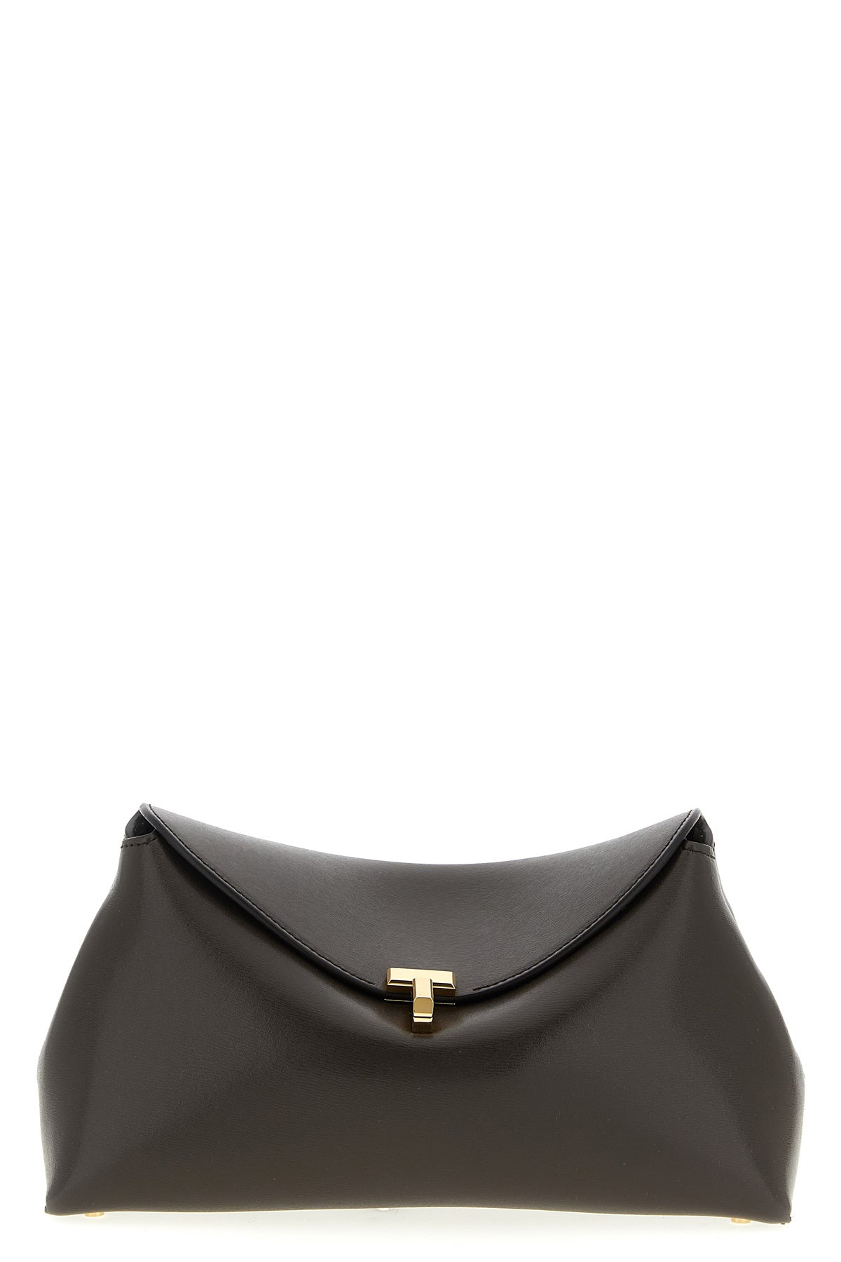 t-lock leather clutch