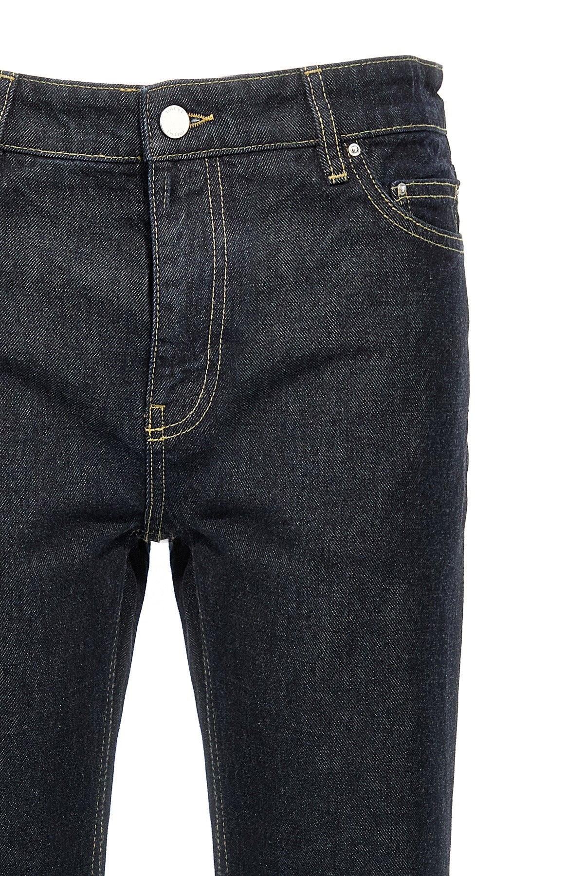 low taper cotton denim jeans