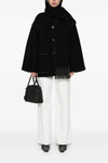 embroidered scarf jacket harvest wool blend coat
