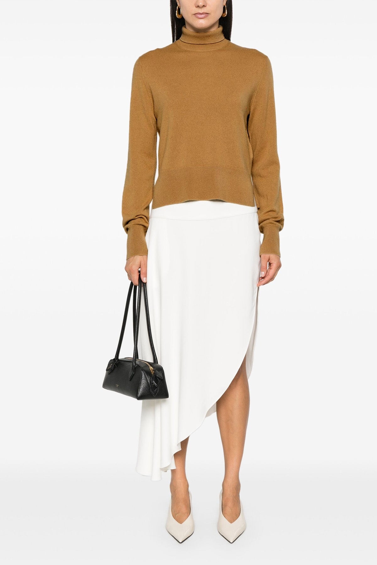 cropped turtleneck cashmere turtleneck sweater