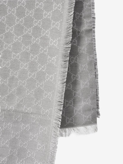 GUCCI OS shawl with printed gg lamé