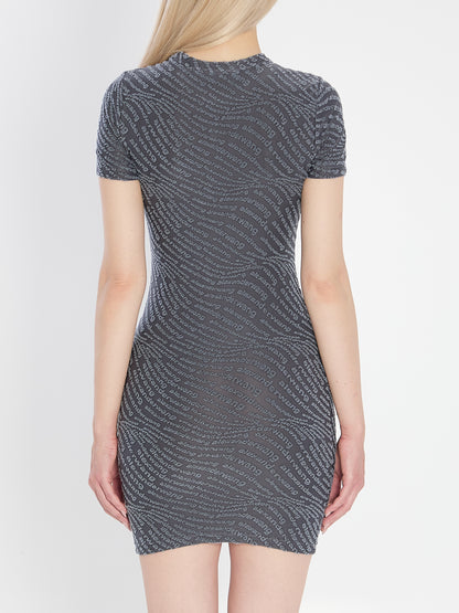 ALEXANDER WANG M mini dress in graphite 