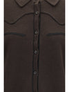 cropped western cashmere shirt