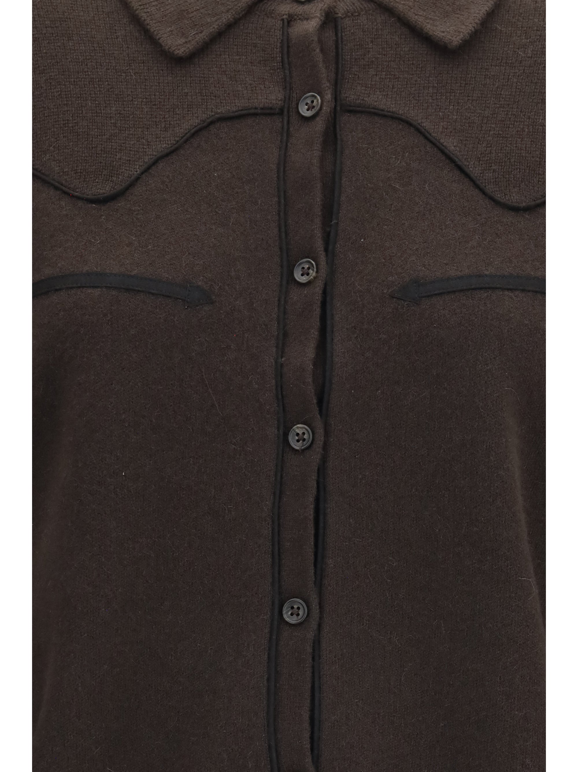 cropped western cashmere shirt