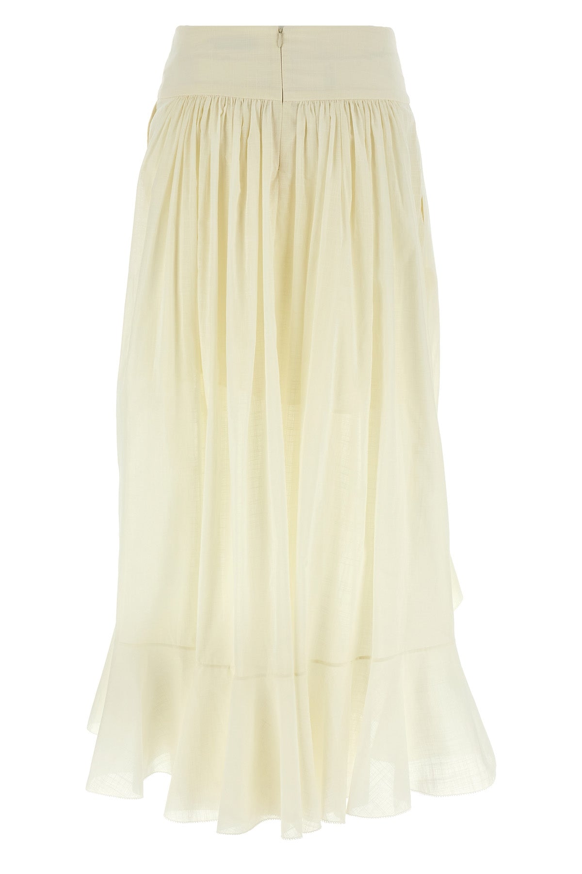 acacia ruffle long cotton skirt