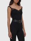 black knit top