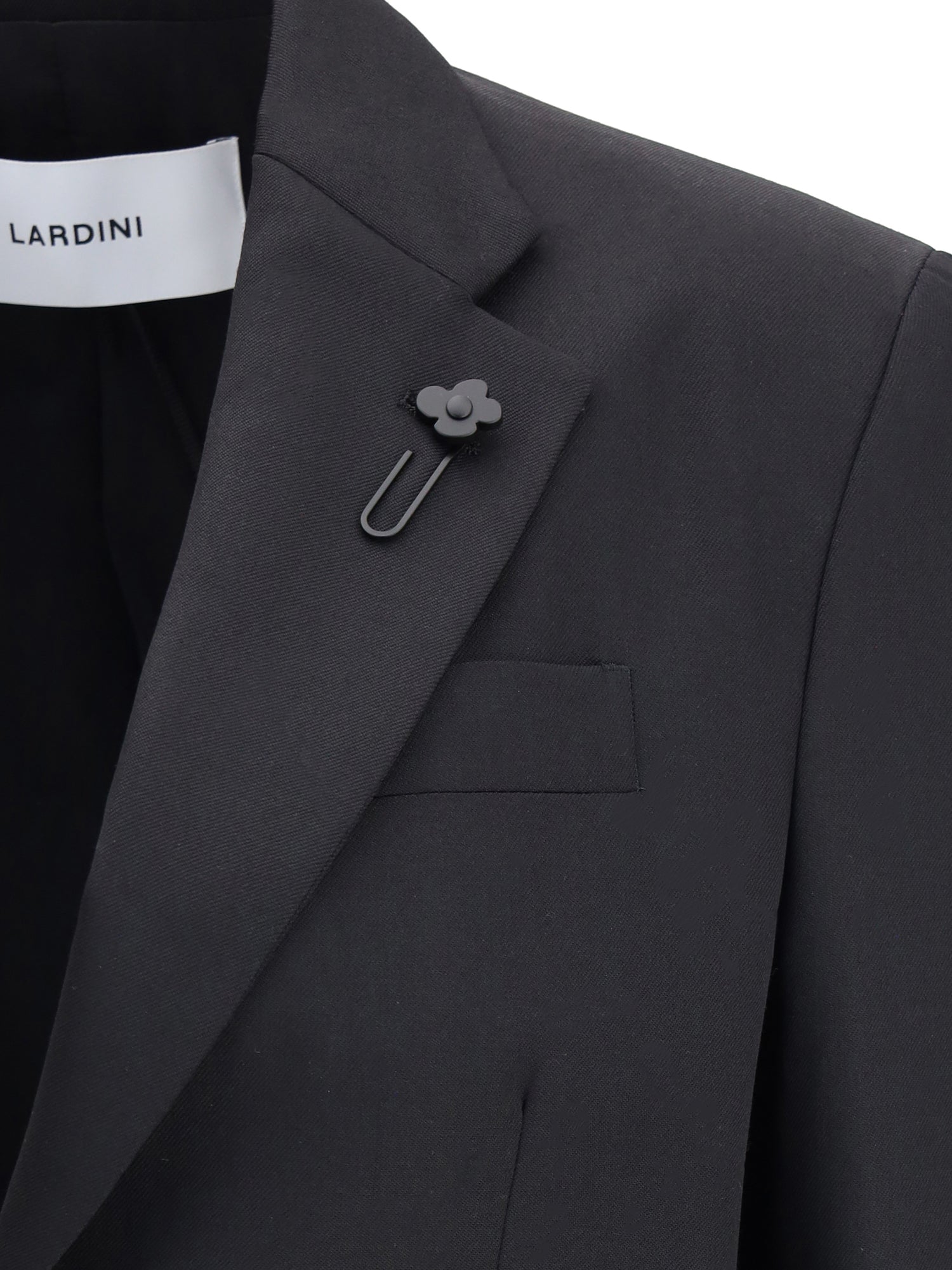 LARDINI 42 single-breasted wool drill jacket