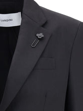 LARDINI 42 single-breasted wool drill jacket
