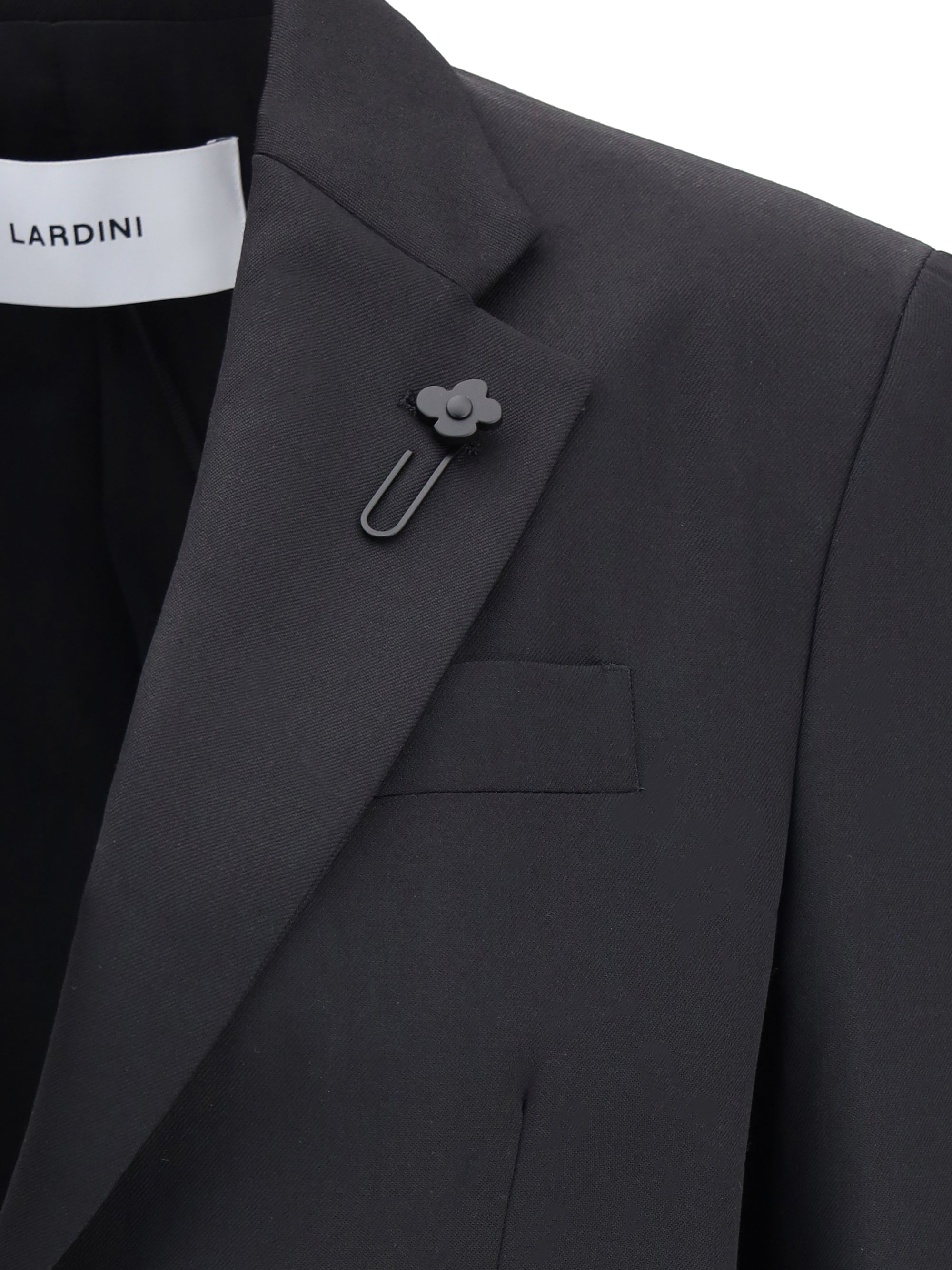LARDINI 42 single-breasted wool drill jacket