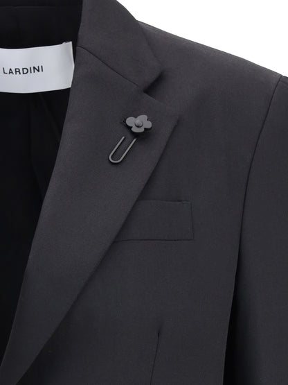 LARDINI 42 single-breasted wool drill jacket