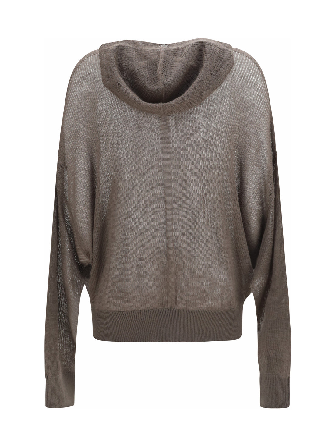 RICK OWENS S semi-sheer knit hoodie
