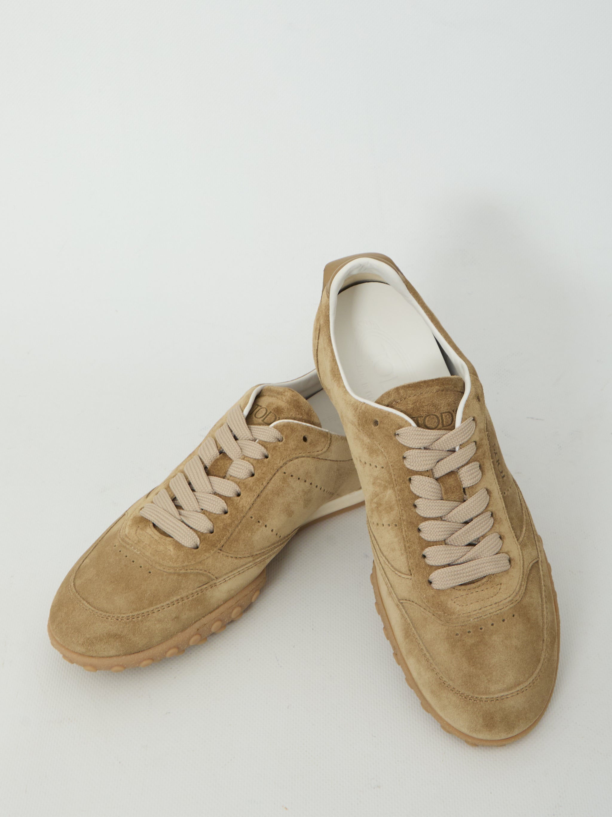 cappuccino suede sneakers