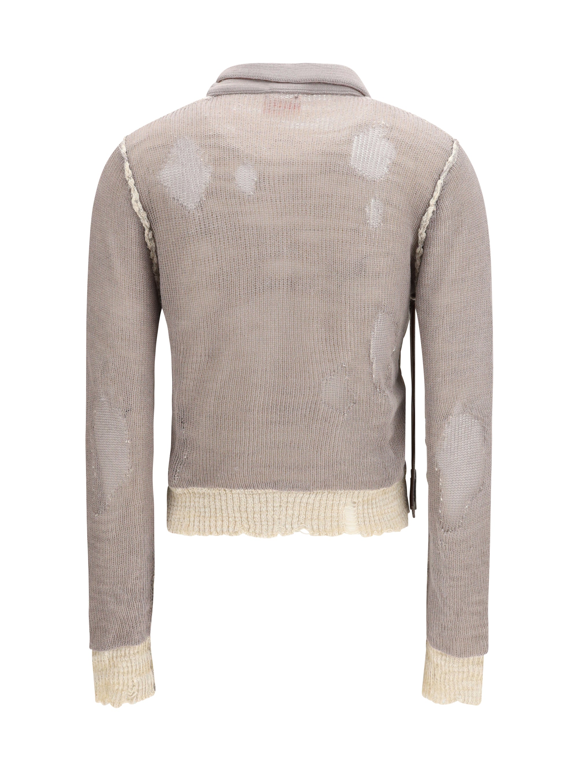 worn-effect sweater