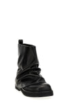 mini robin combat crinkled leather ankle boots