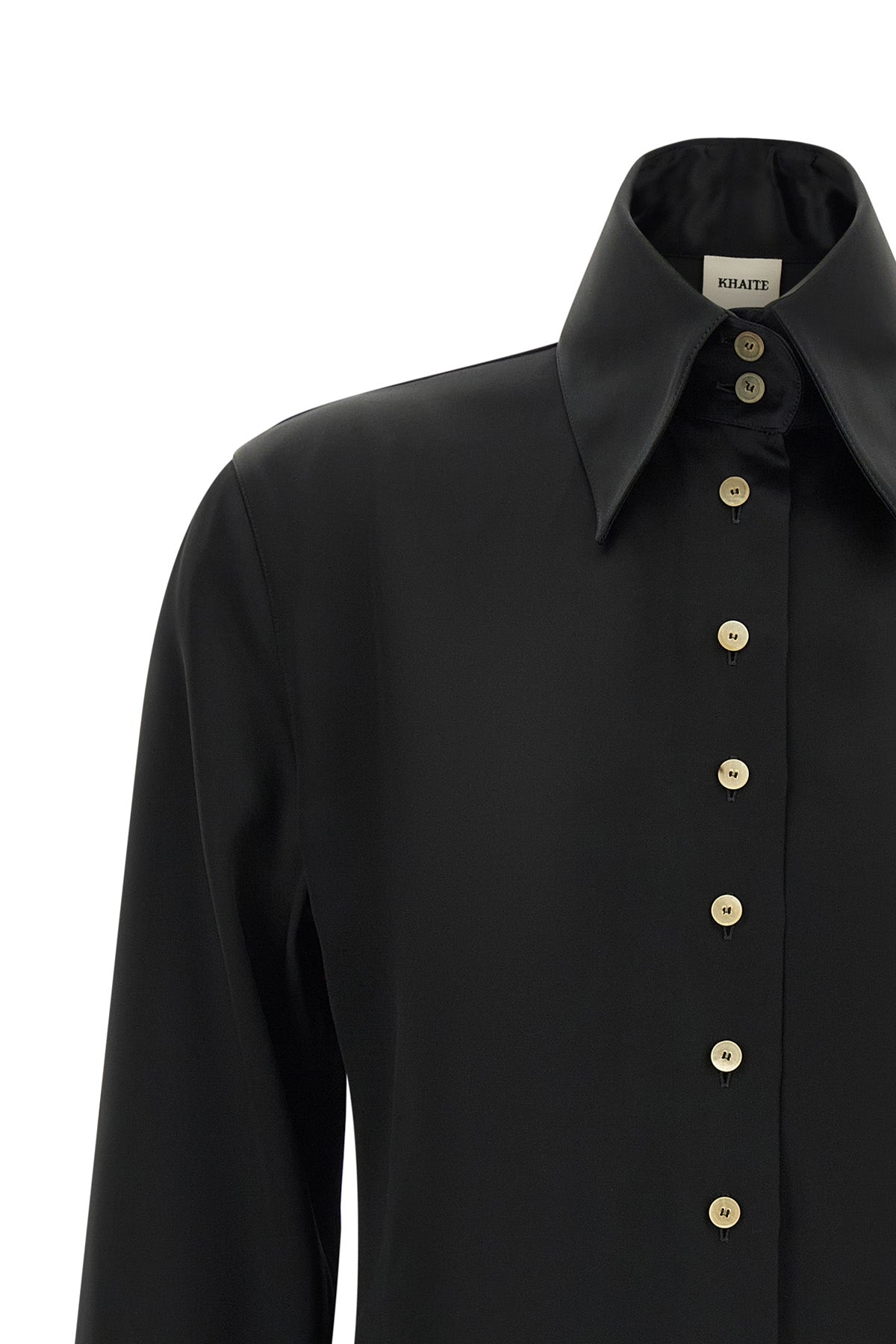 the ivy khaite shirt defines contemporary tailoring through an elongated and p
