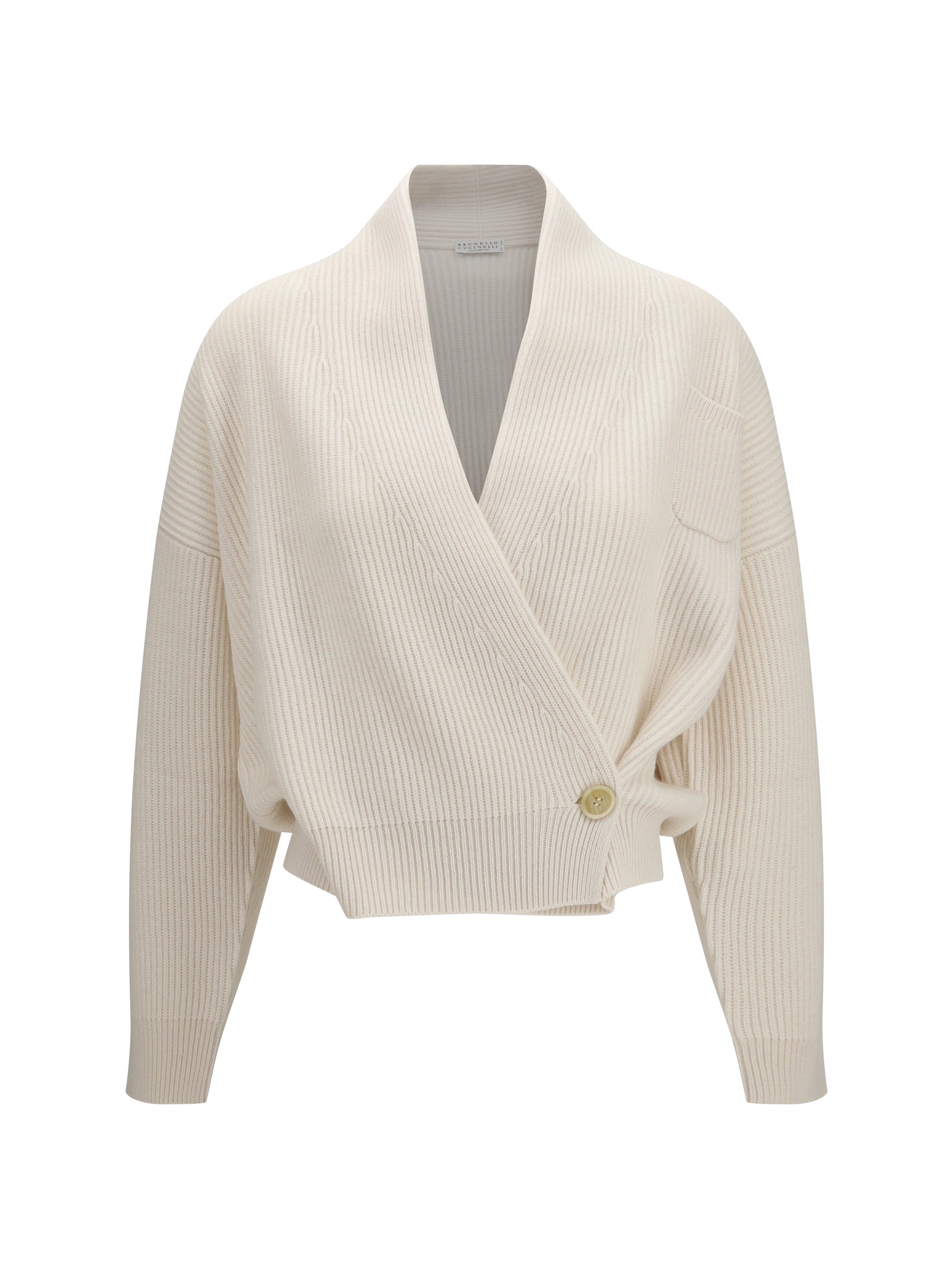 english rib cashmere cardigan