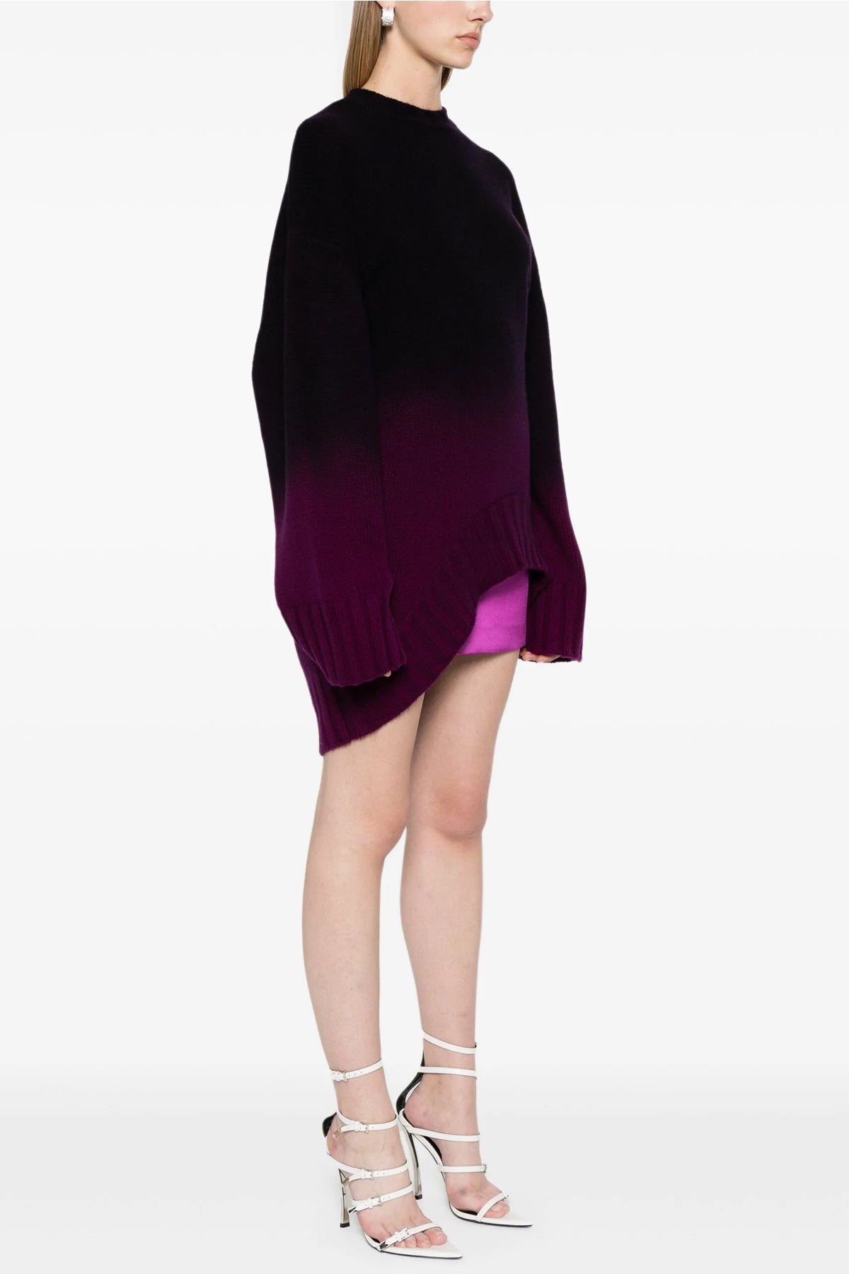 oversized wool and cashmere blend knit dress