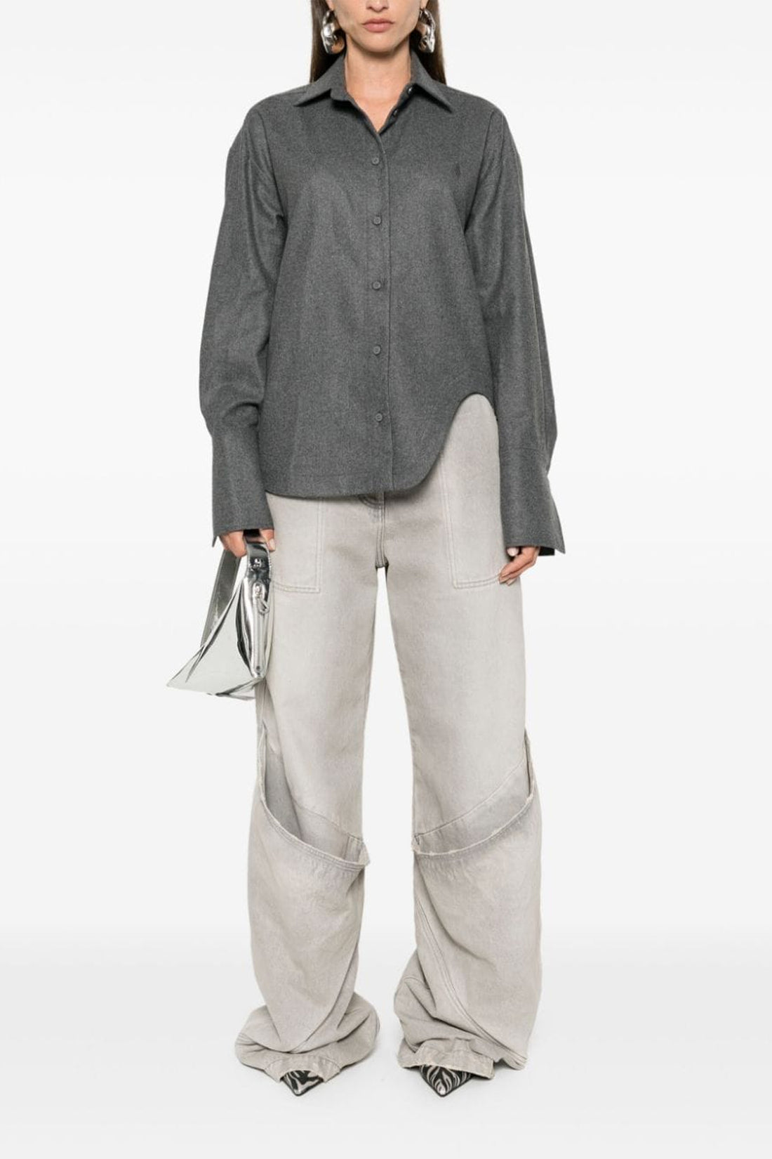 THE ATTICO 38 eliza wool blend shirt