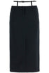 midi skirt with thin belt