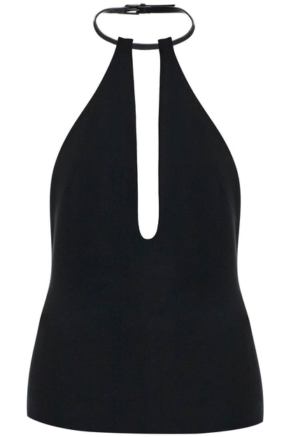 halter neck top with open