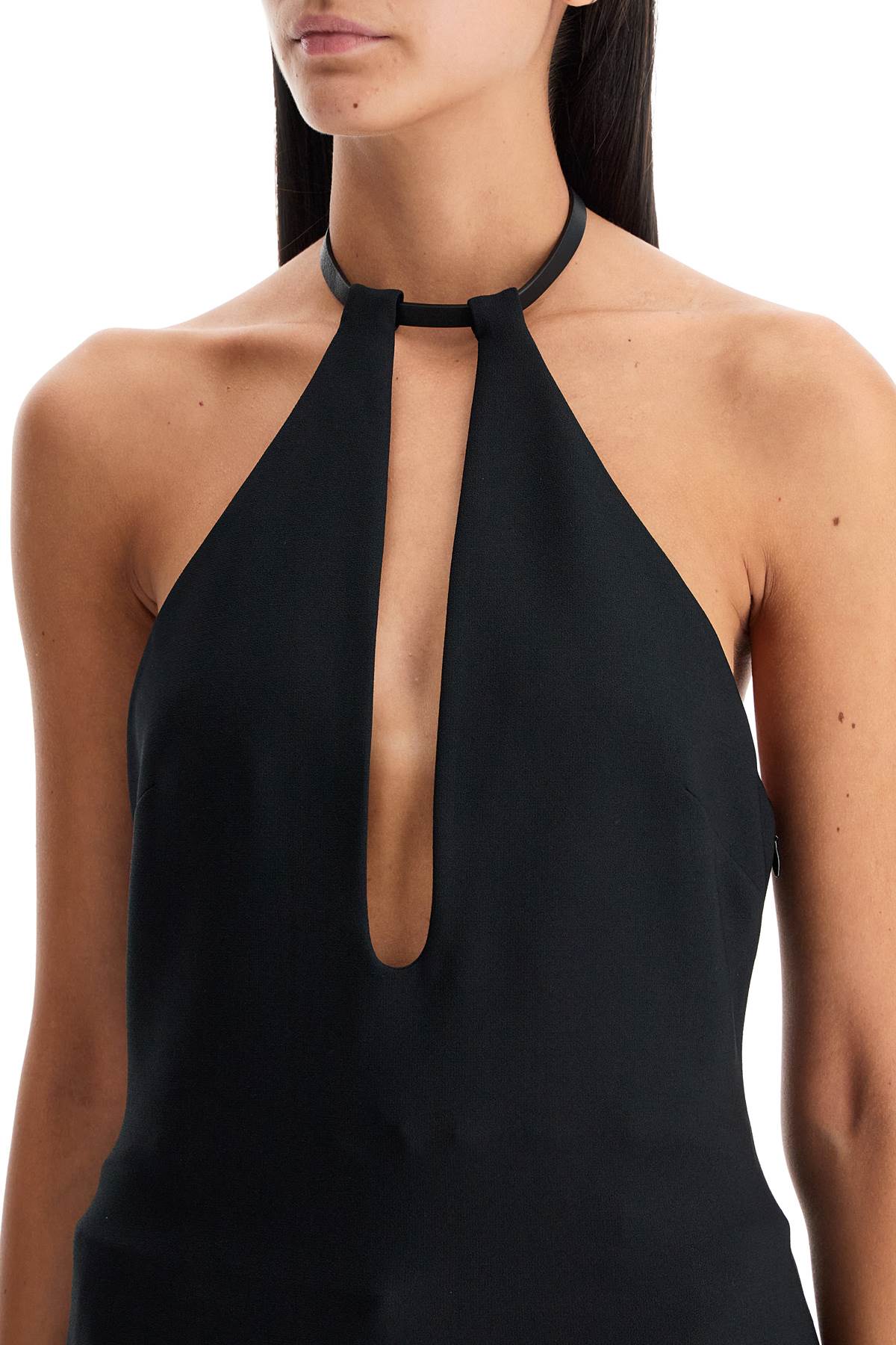 halter neck top with open