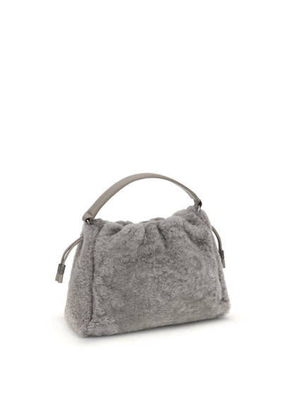 BRUNELLO CUCINELLI OS small shearling mellow shoulder bag