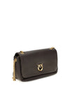 love birds click soft horizontal leather shoulder bag