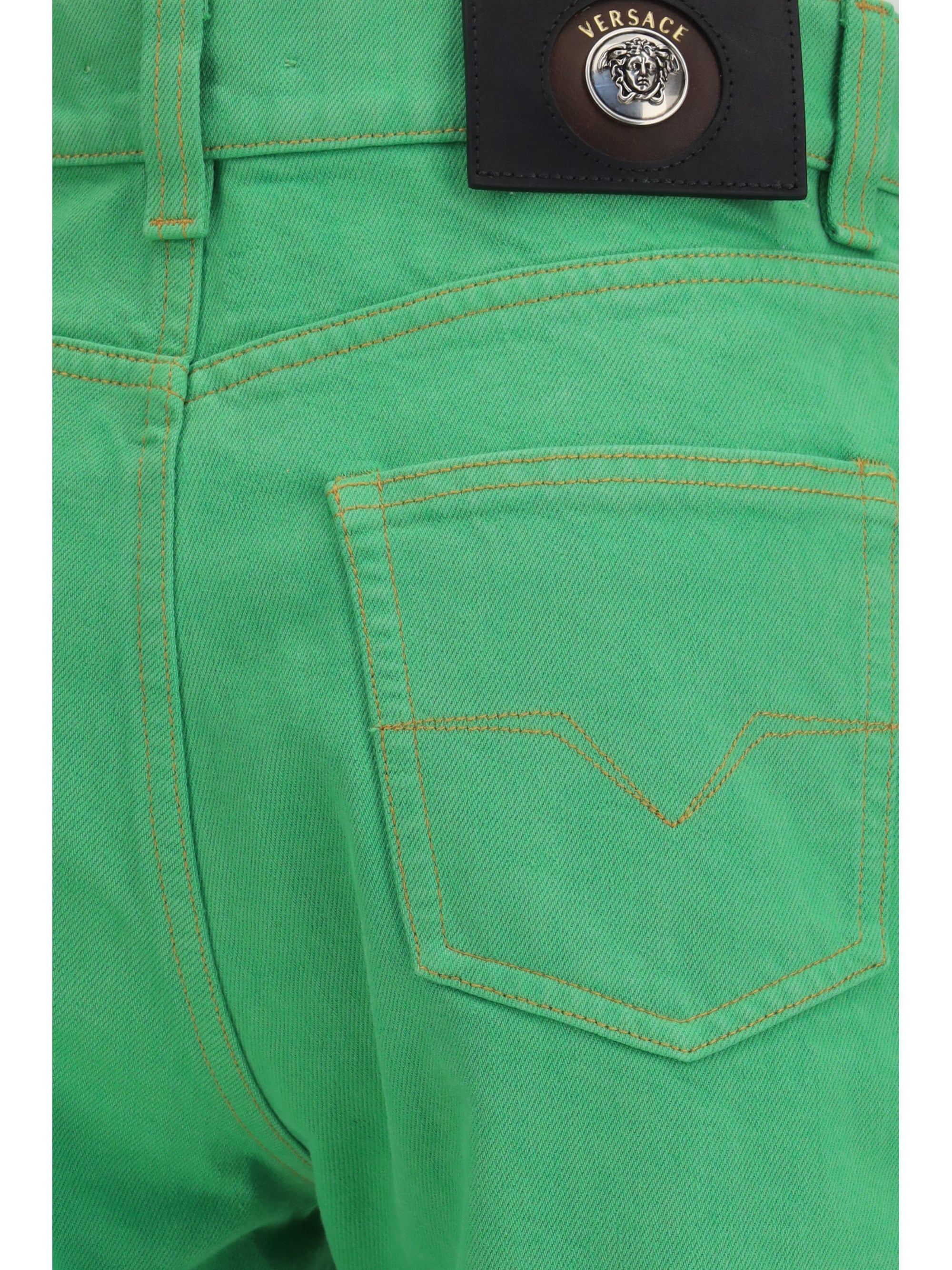 cropped cotton denim jeans