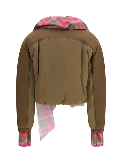 MARBELL 3 maxi-scarf puffer jacket