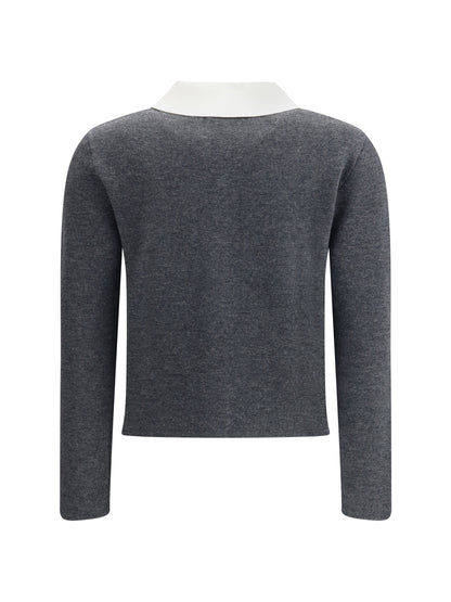 SELF-PORTRAIT M contrast collar cardigan