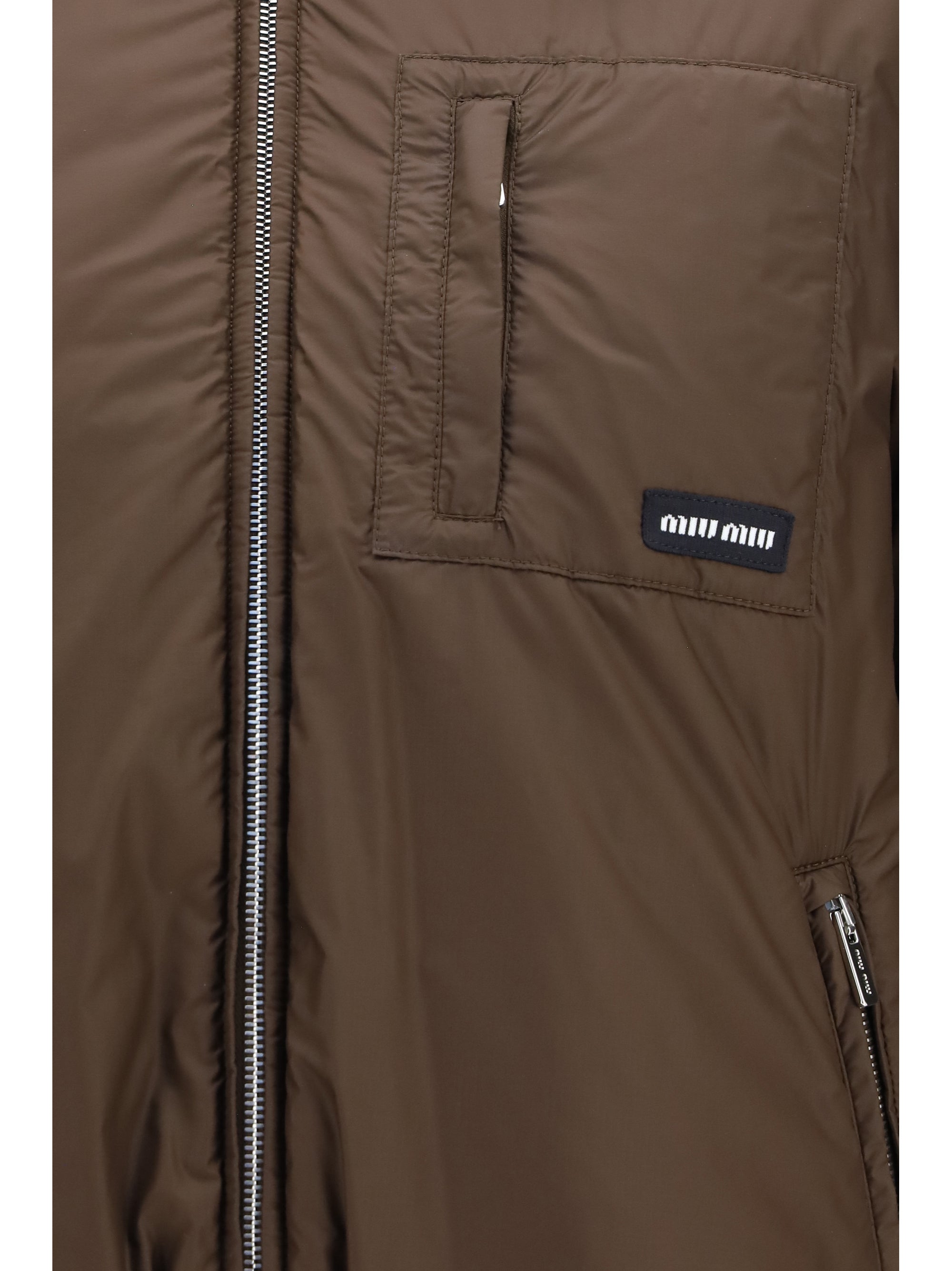 short ripstop down jacket