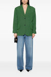 single-breasted la veste titolo linen and wool blazer