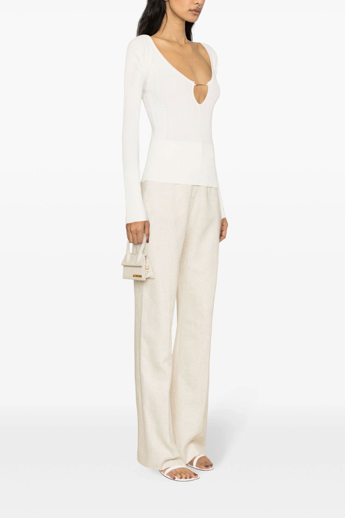 le haut pralù ribbed stretch viscose top