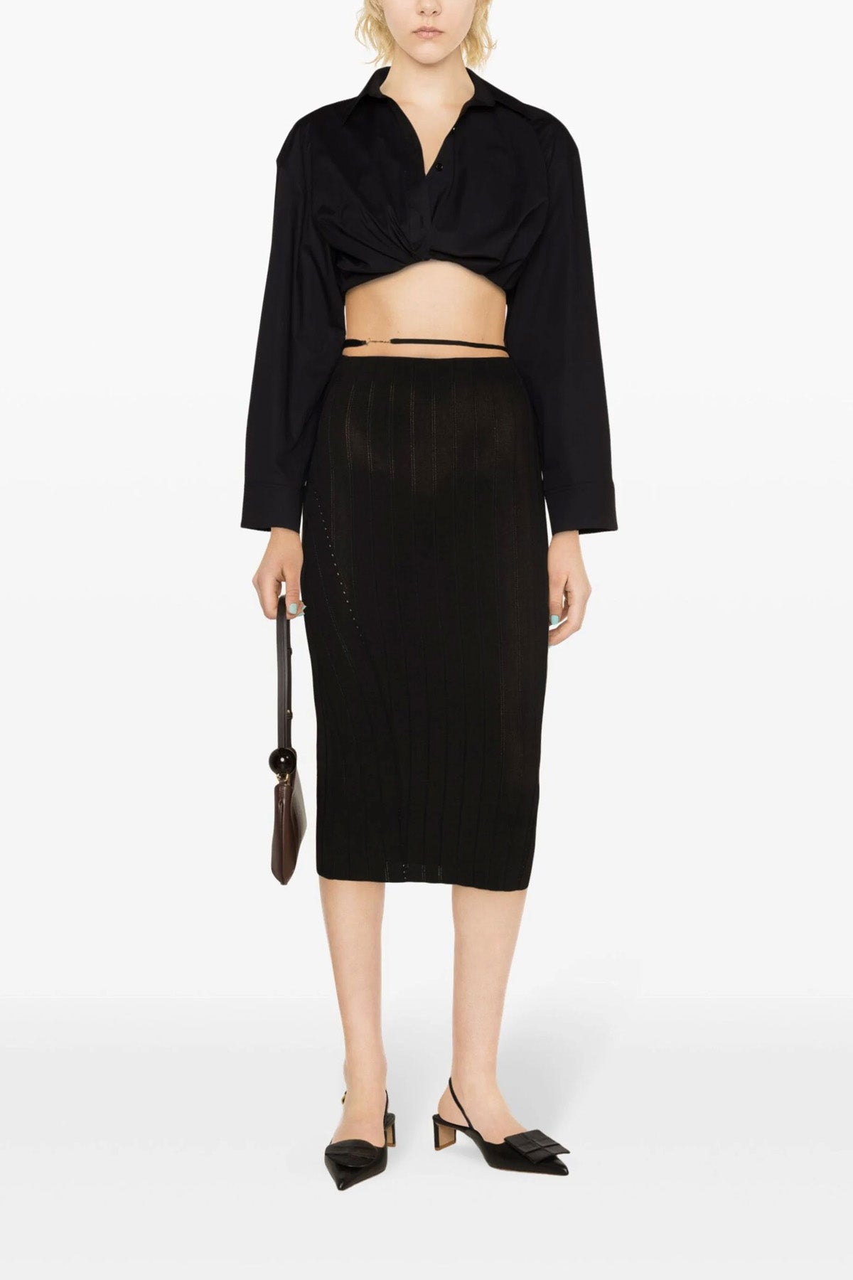 la jupe pralù high-waisted stretch viscose skirt