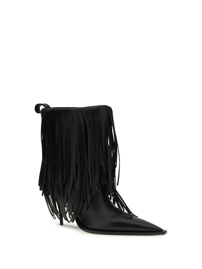 BALENCIAGA 36 avenue fringe ankle boots