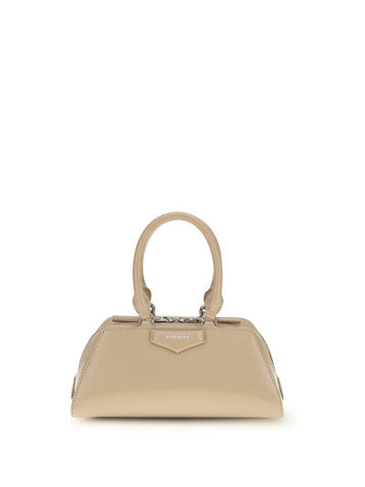 antigona east-west mini leather box handbag