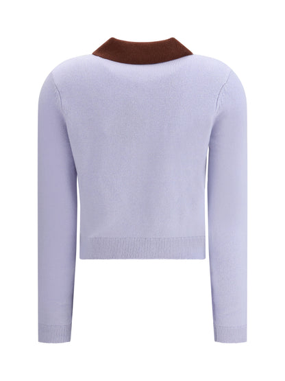 SELF-PORTRAIT XS contrast collar sweater 