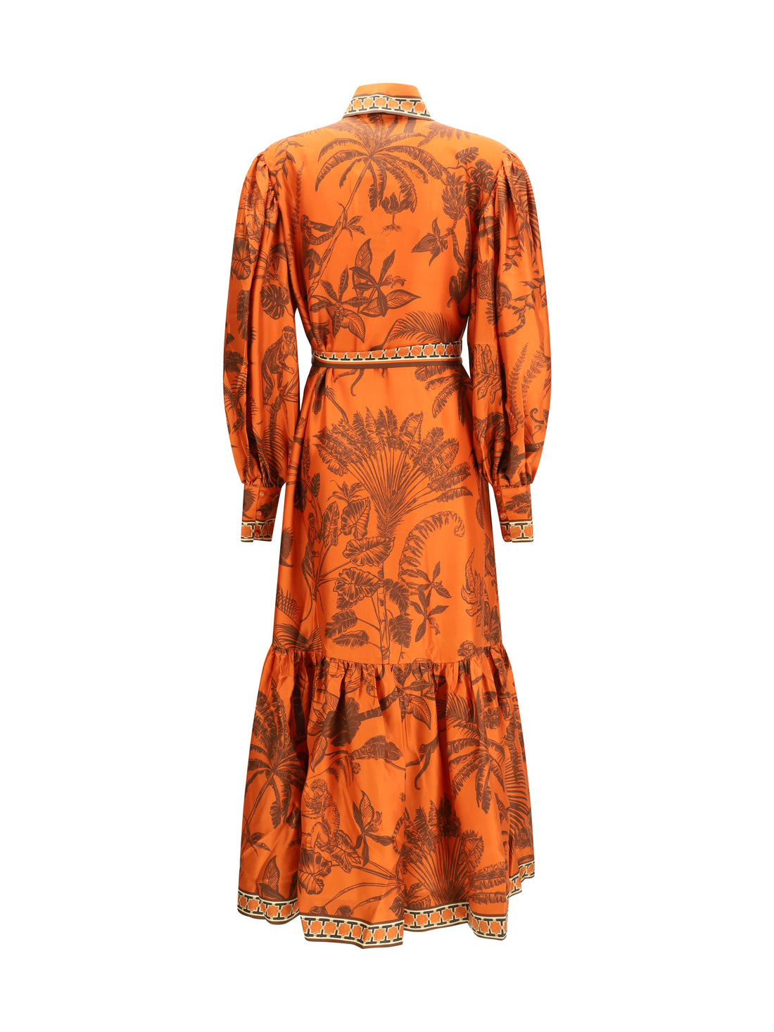 ALEMAIS 8 monkey dance silk shirtdress