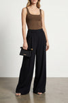 la petite pochette rond carré nappa clutch bag