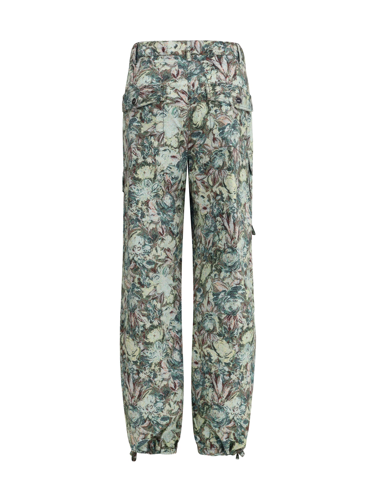 GANNI 36 printed stretched cotton pants 