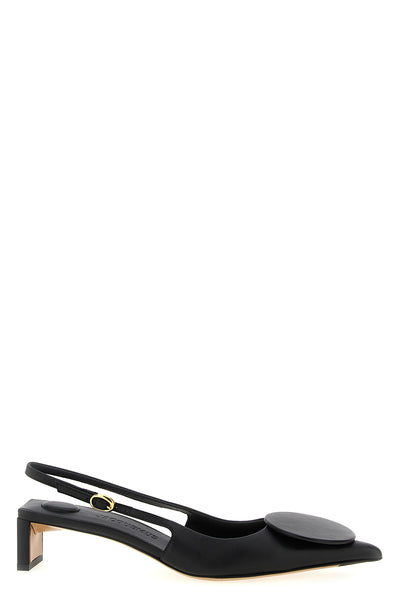 duelo b leather slingbacks