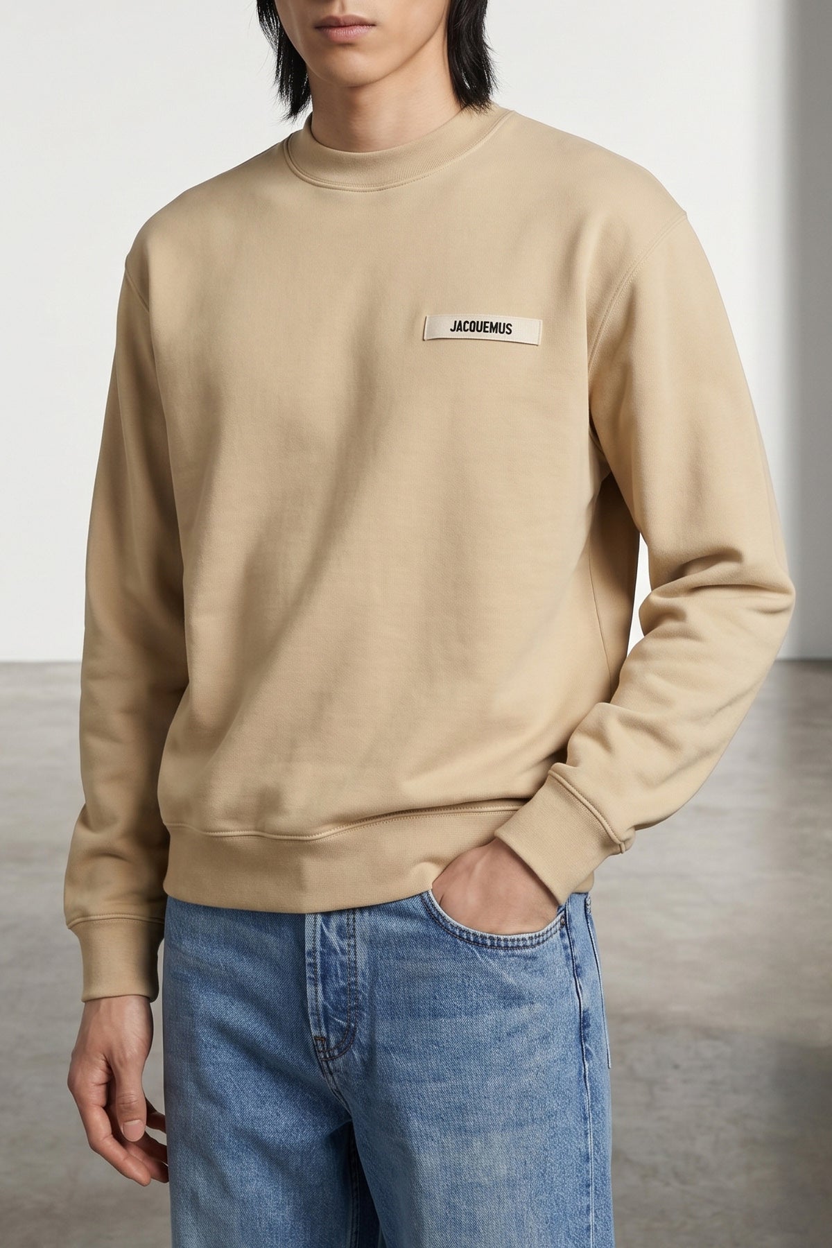 le sweatshirt gros grain cotton fleece sweatshirt