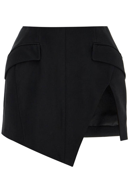 asymmetric mini skirt with slit