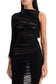 asymmetric mesh dress in italian