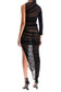 asymmetric mesh dress in italian