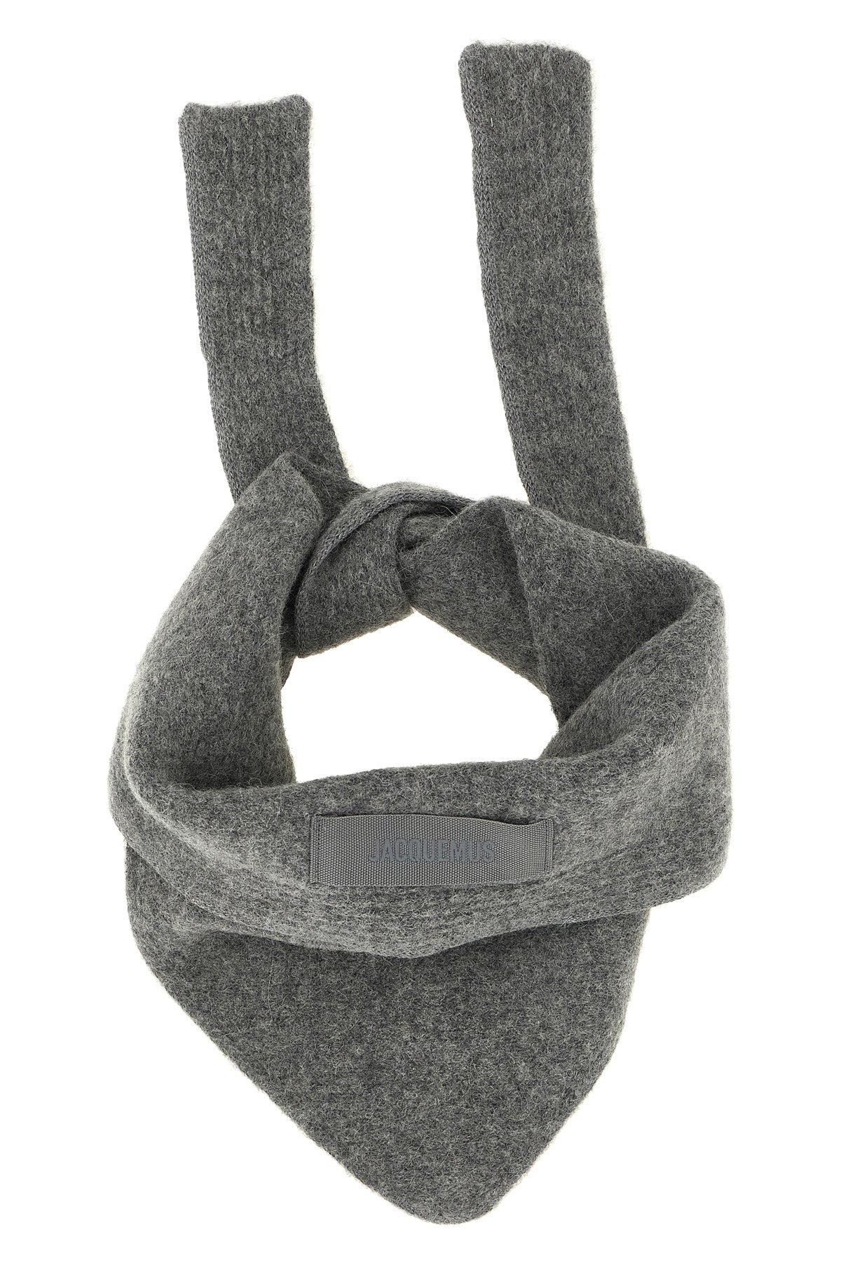 the jacquemus le chal gros-grain bandana redefines the proportions of the wint