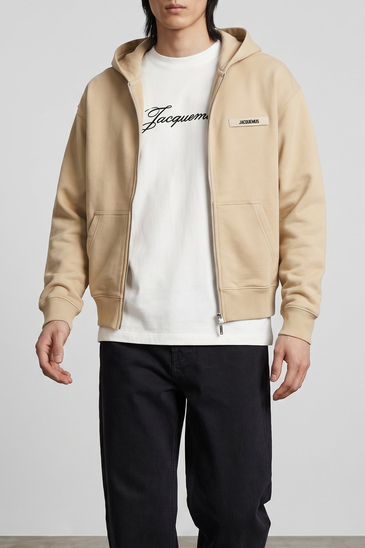 le hoodie grip gros grain cotton hoodie